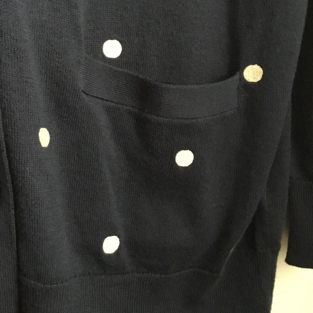J. Crew Polka Dot V-Neck Cardigan NWOT - Picture 3 of 7
